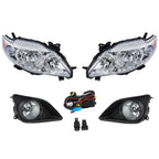 Pair Halogen Headlight Amber Corner&Fog Lights Kits For 2009-10 Corolla