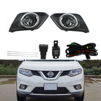 Fog Light Driving Lamp For 2014-2016 Nissan Rogue Chrome+ Switch+ Bezel