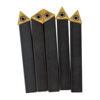 5 Pcs 1/2" Carbide Indexable Turning Tool Lathe Bit With Carbide Inserts Tool