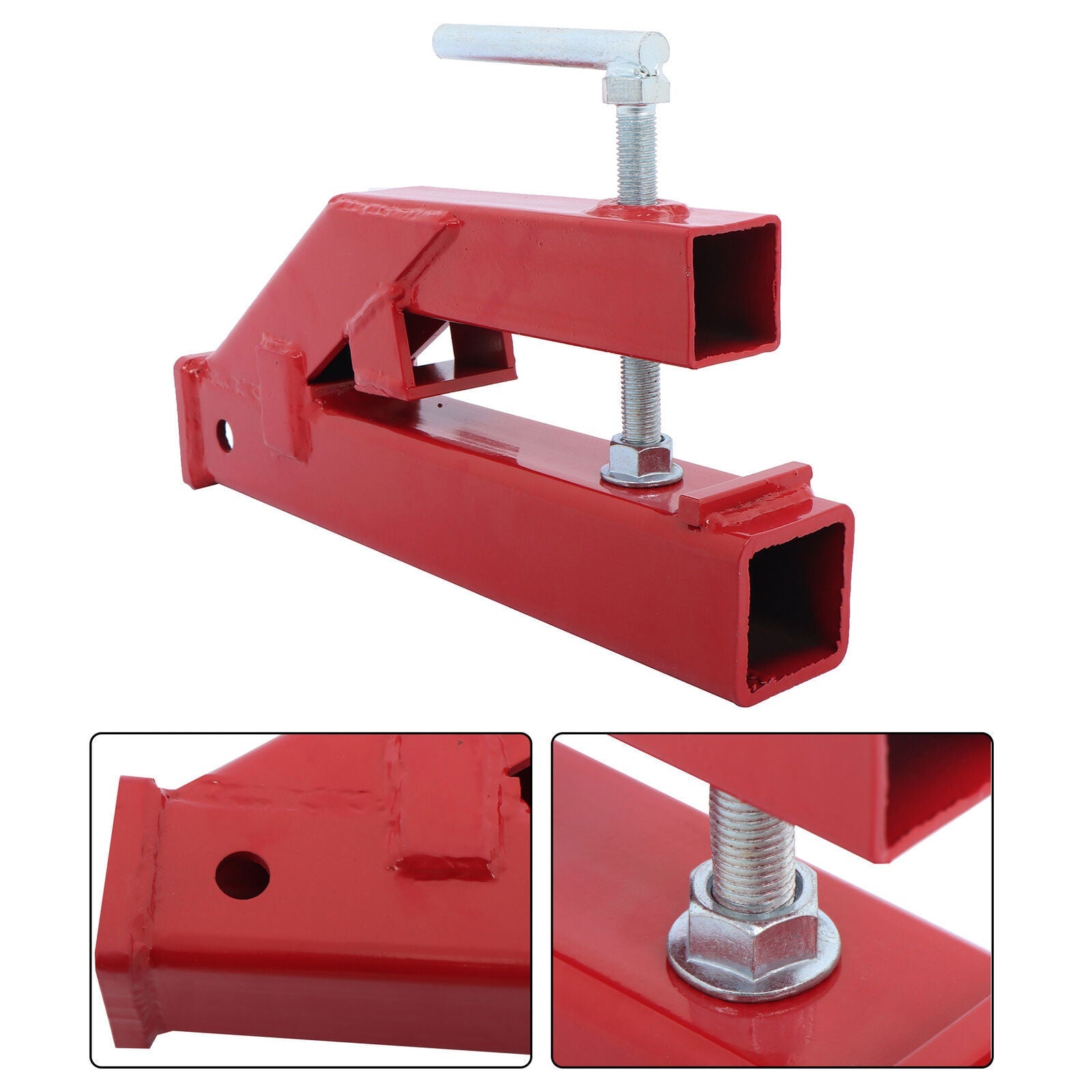 Clamp On Trailer Hitch 2" Ball Mount Receiver for Bucket Bobcat Trailer Tractor