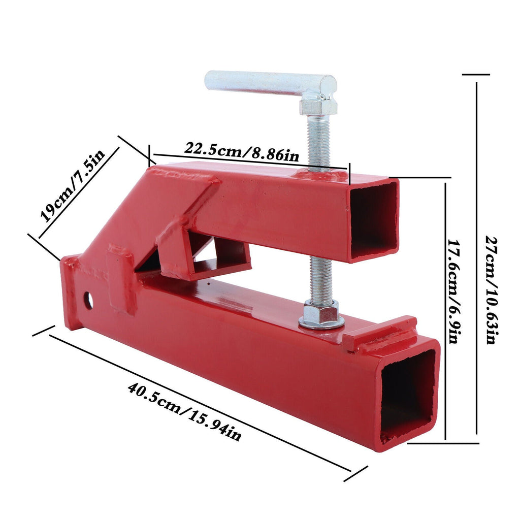 Clamp On Trailer Hitch 2" Ball Mount Receiver for Bucket Bobcat Trailer Tractor