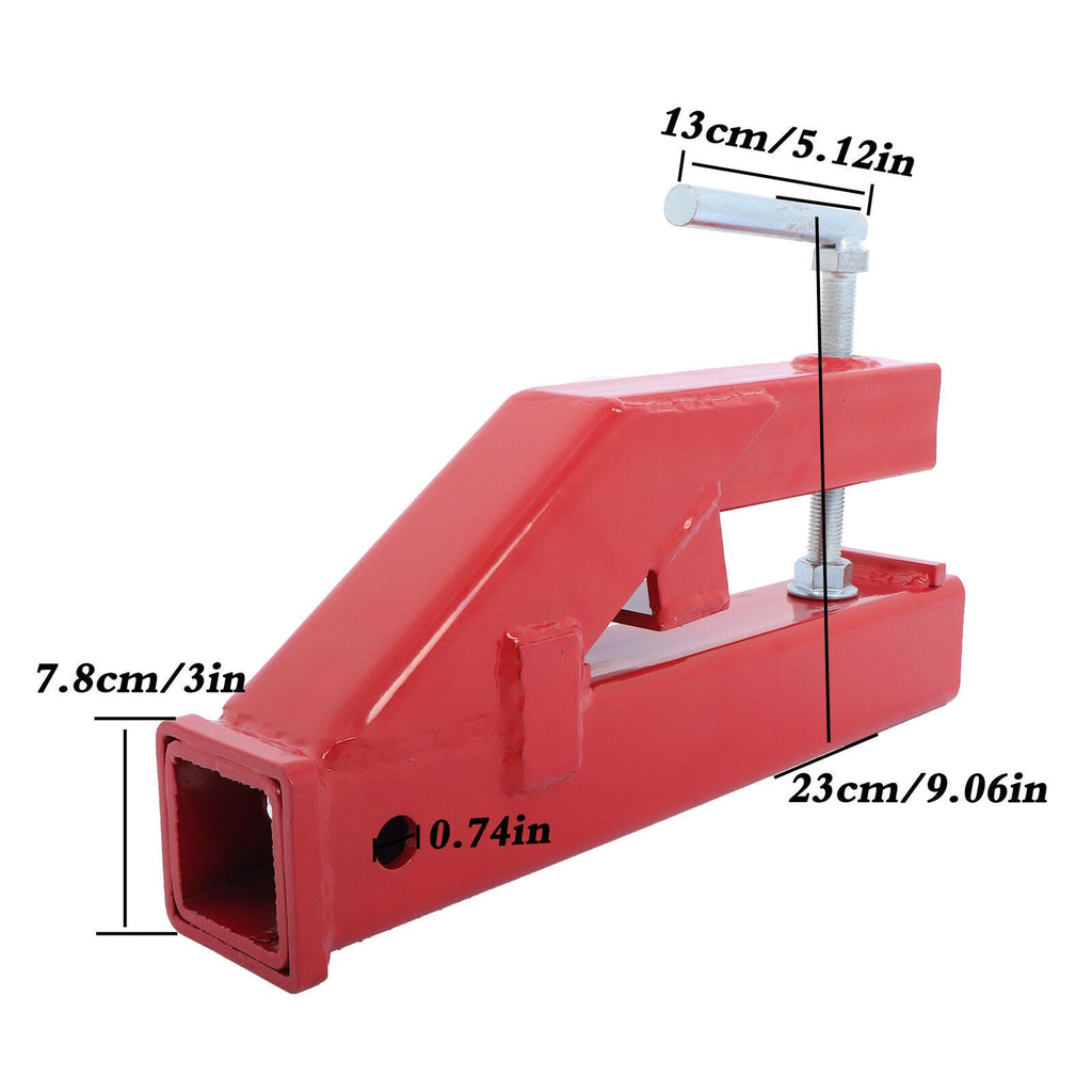Clamp On Trailer Hitch 2" Ball Mount Receiver for Bucket Bobcat Trailer Tractor