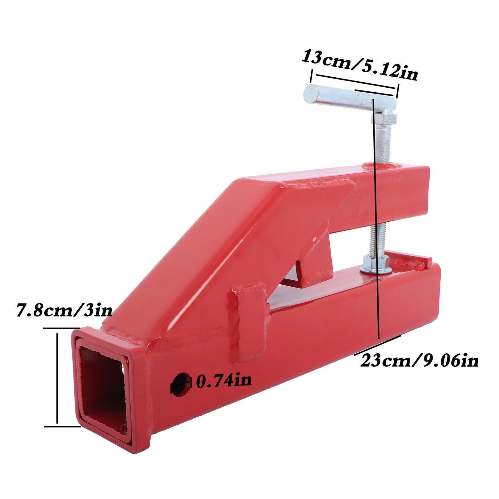 Clamp On Trailer Hitch 2" Ball Mount Receiver for Bucket Bobcat Trailer Tractor
