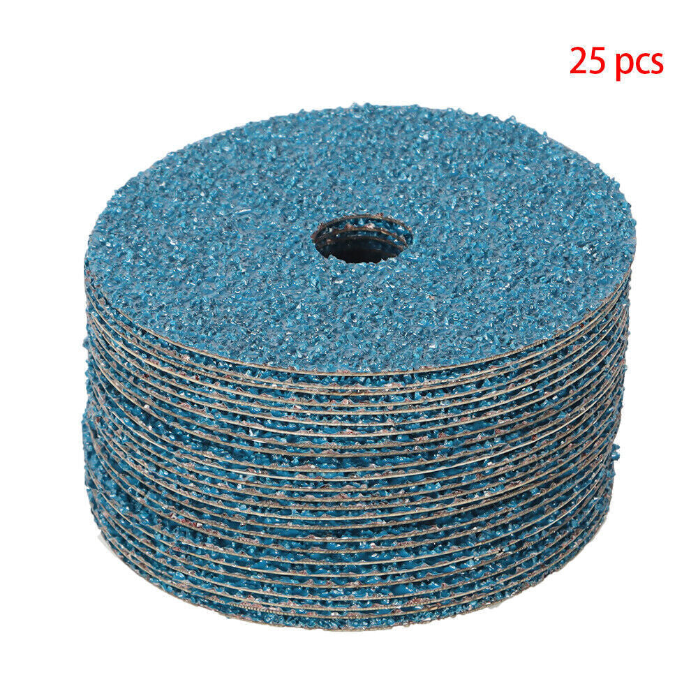 24 Grit 5" x 7/8" Zirconia Resin Fiber Grinding And Sanding Discs 25 Pieces