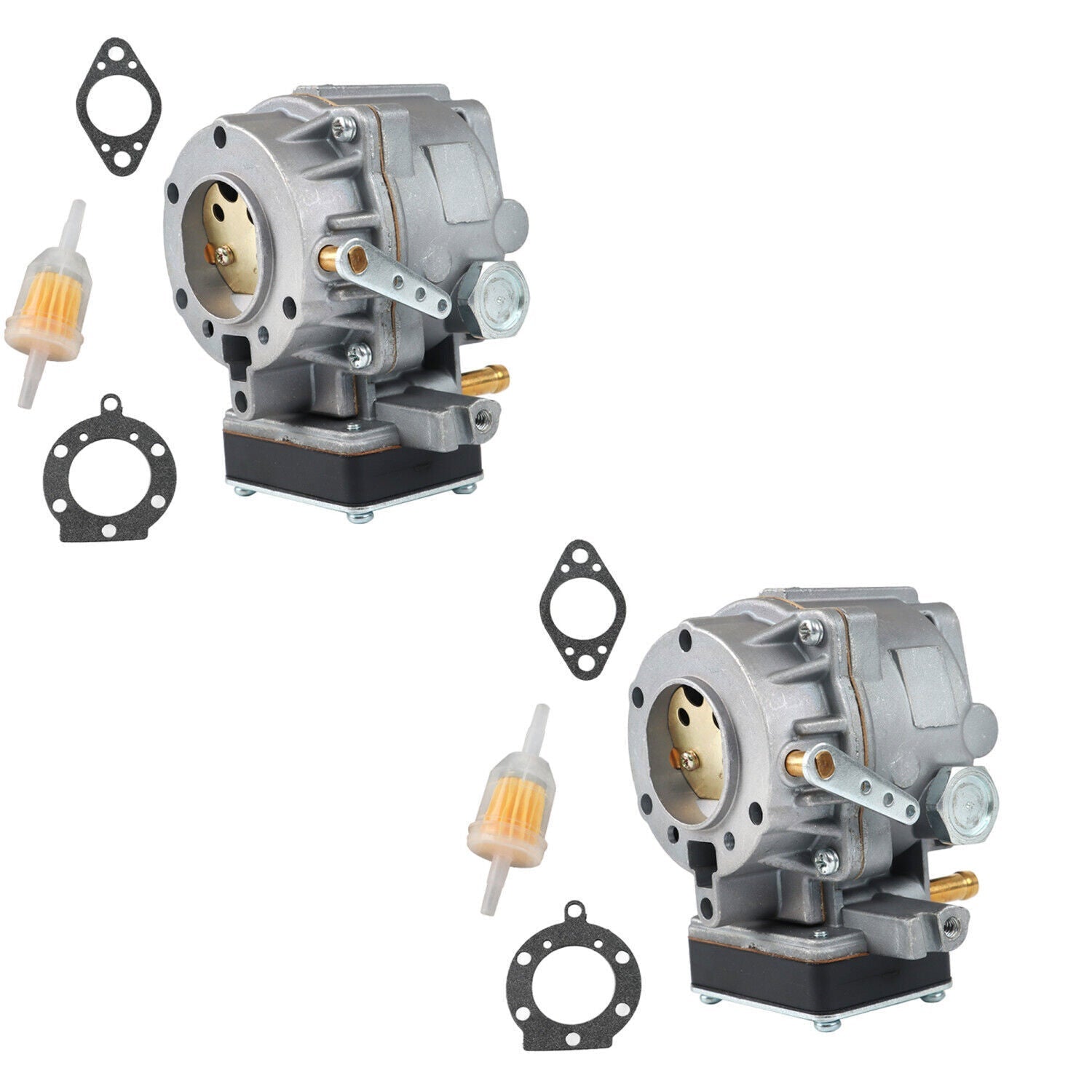 2× Carburetor Fits For Briggs & Stratton Opposed Twin 16.5HP 42A707 4 Screw Pump