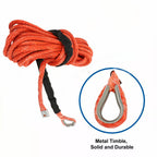 5/16"x50' 12000LBS Synthetic Winch Rope Line Recovery Cable For ATV UTV w/Sheath