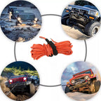 5/16"x50' 12000LBS Synthetic Winch Rope Line Recovery Cable For ATV UTV w/Sheath