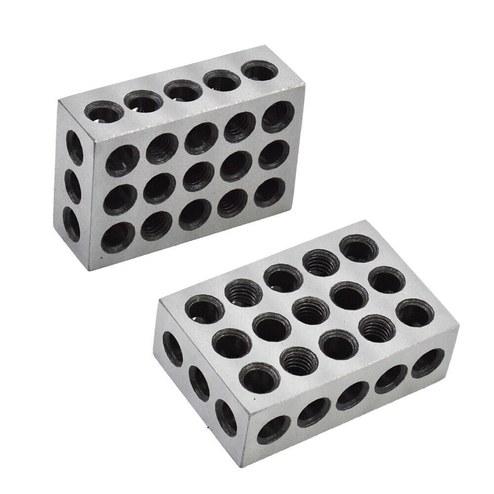 High Precision 1-2-3 Blocks 23 Holes .0002" Machinist 123 Jig 1 Matched Pair