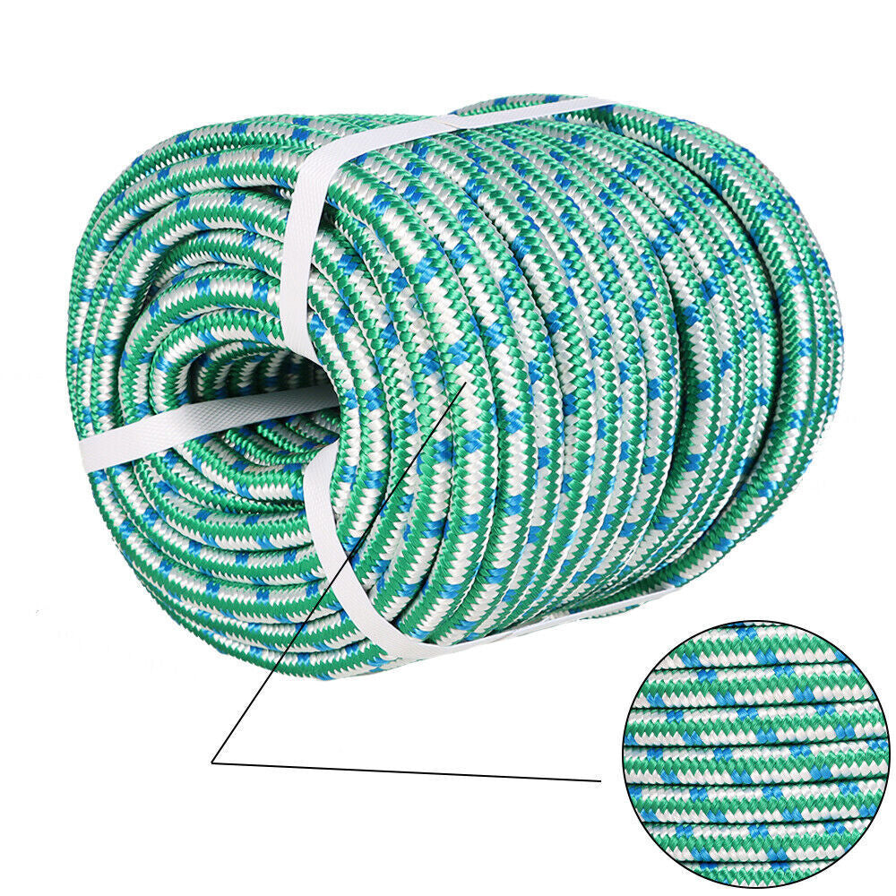 Arborist Tree Climbing Rope 16 Strand Double Braid Polyester Rope 1/2" × 150'