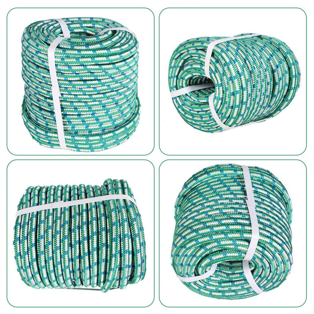 Arborist Tree Climbing Rope 16 Strand Double Braid Polyester Rope 1/2" × 150'