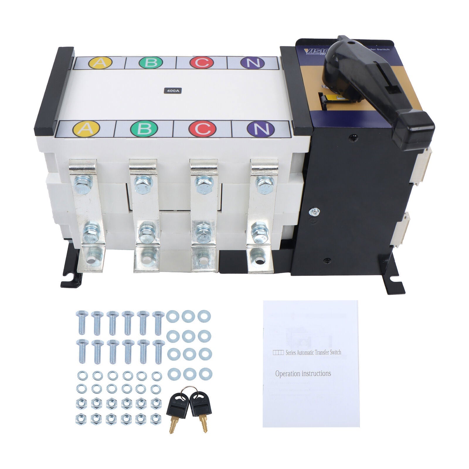 ATS 400A 4 Poles 110V 220V Grid to AC Generator Automatic Transfer Switch