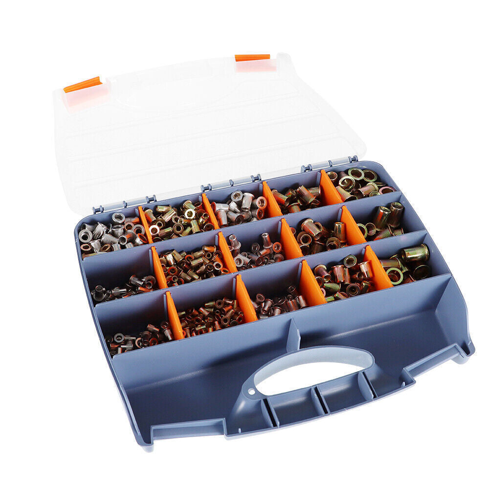 Hand Rivet Nut Gun 900 Pack M3-M10 Threaded Nut Manual Riveter Rivnut Tool Kit