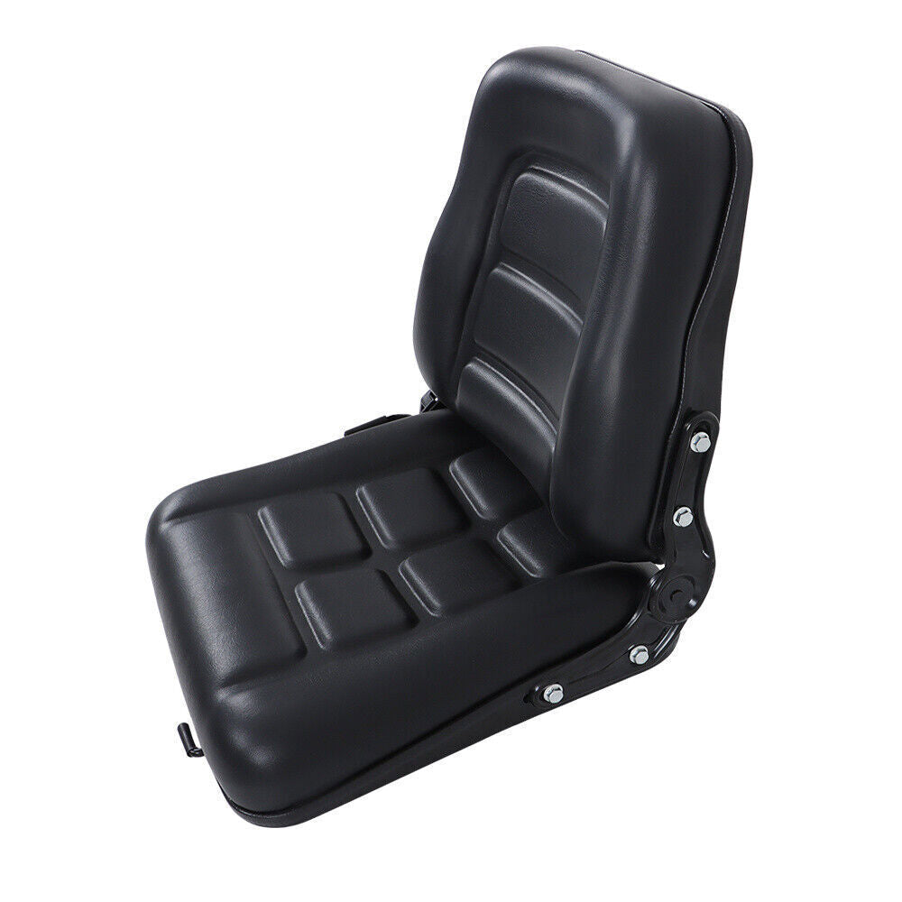 Forklift Tractor Seat Adjustable Backrest Slide PVC Leather Suspension