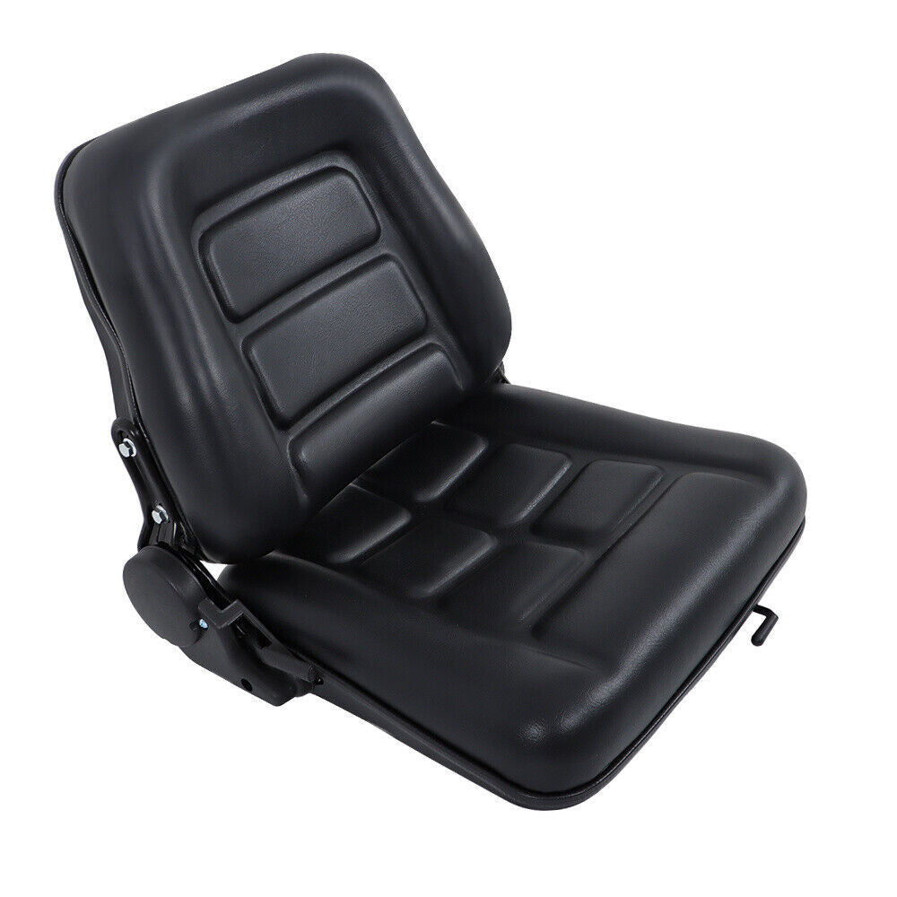 Forklift Tractor Seat Adjustable Backrest Slide PVC Leather Suspension
