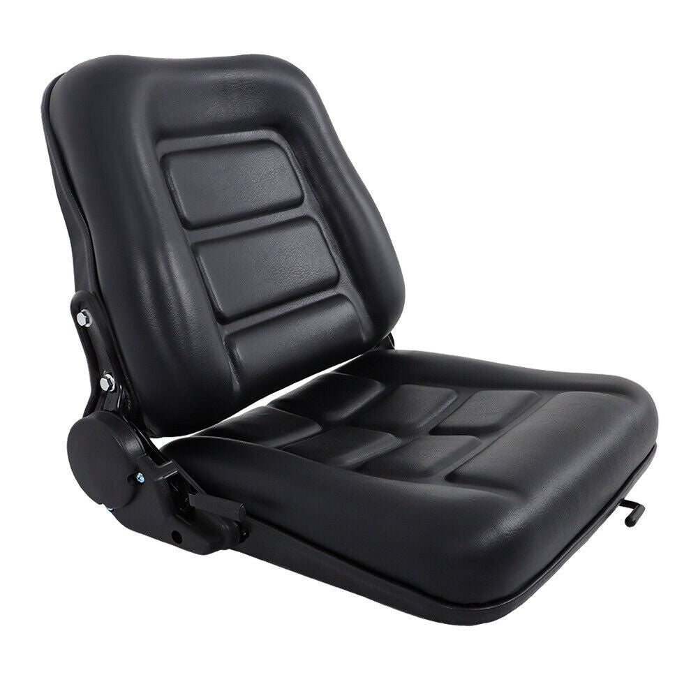 Forklift Tractor Seat Adjustable Backrest Slide PVC Leather Suspension