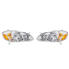 Right+Left Headlights For 2003-08 Toyota Corolla Halogen Headlamp Chrome