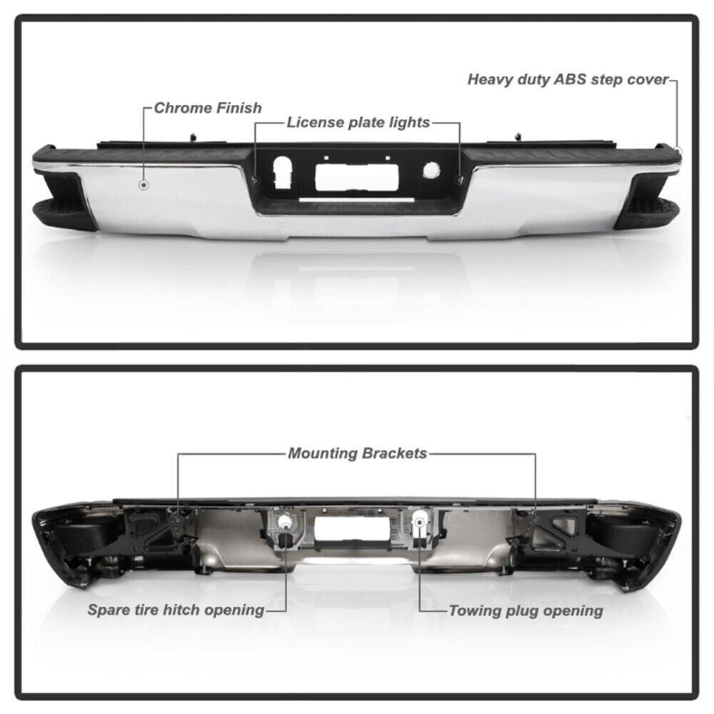 For 2014-2018 Silverado/ Sierra 1500 Rear Bumper W/o Park Assist Sensors