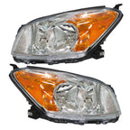 Left+Right Headlight For 2009-2012 Toyota Rav4 Sport Halogen Type Chrome