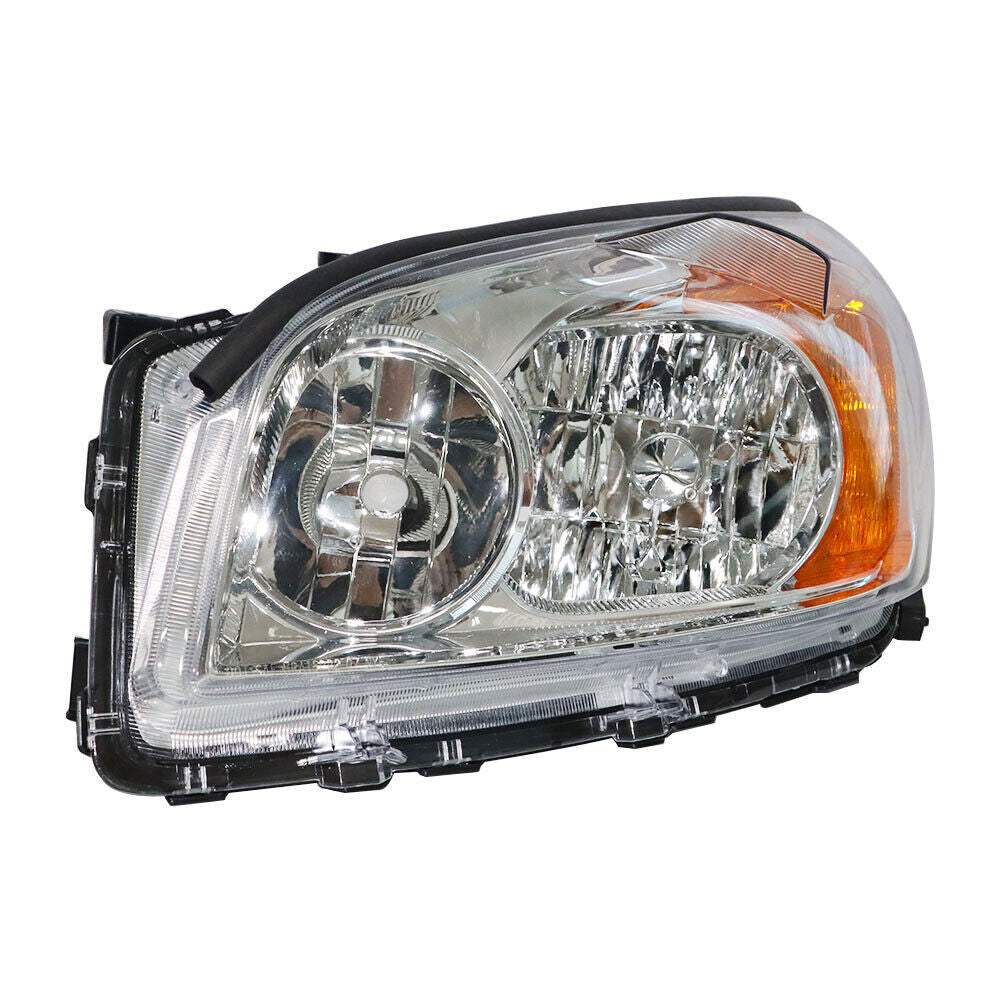 Left+Right Headlight For 2009-2012 Toyota Rav4 Sport Halogen Type Chrome
