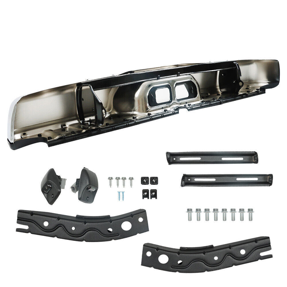 Rear Step Bumper Complete Assembly For 00-06 Toyota Tundra Chrome Steel