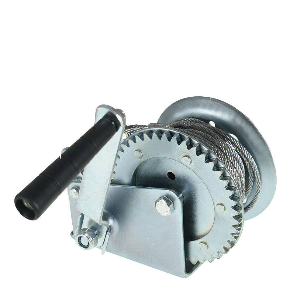 High Carbon Steel Hand 1200lbs Winch Crank Gear Winch Cable Suitable For Trail