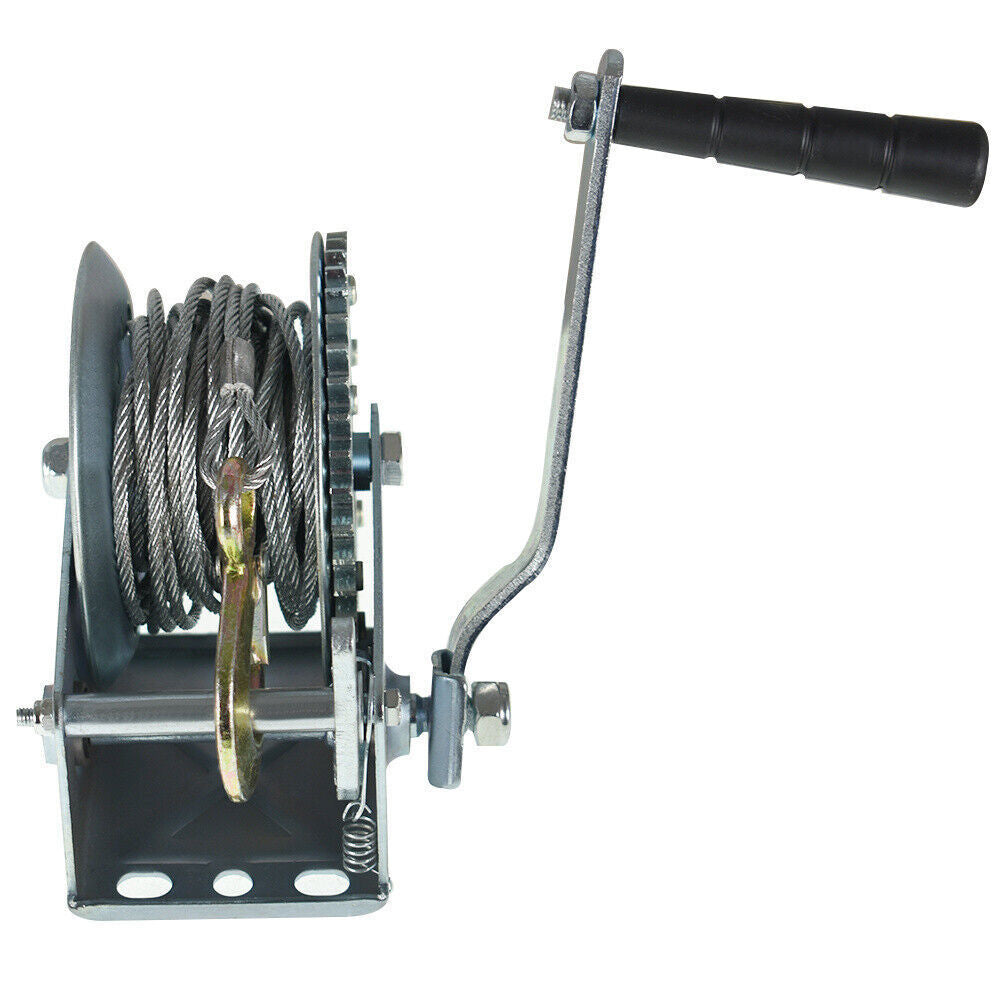 High Carbon Steel Hand 1200lbs Winch Crank Gear Winch Cable Suitable For Trail