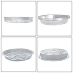 5 Pack Flowers Pot 12'' Plastic Clear Reusable Sturdy Saucer Plant Drip Trays