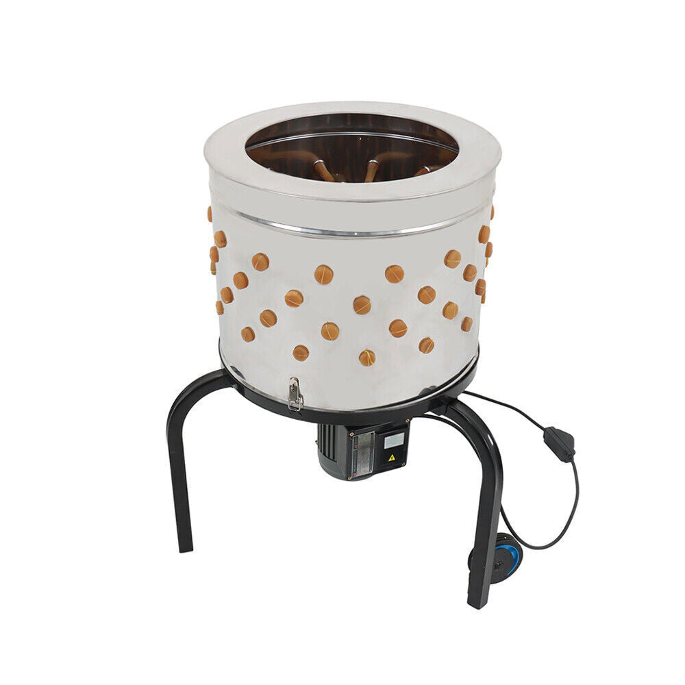 Chicken Plucker Machine Feather Plucker Stainless Steel Drum 280RPM Motor 120V