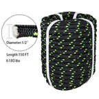Double Braid Polyester Rope 6180Lbs Breaking Strength 1/2" × 150' Bull Rope