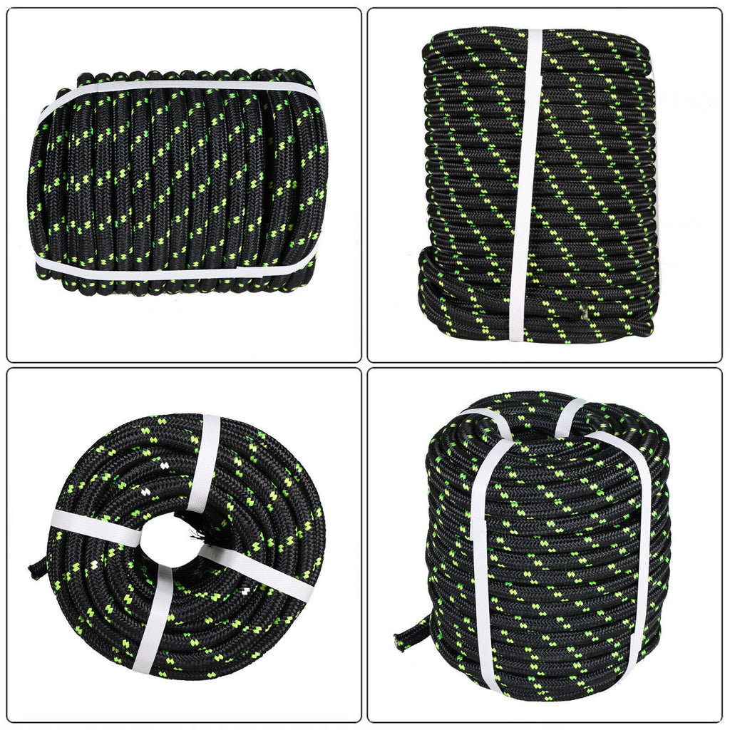 Double Braid Polyester Rope 6180Lbs Breaking Strength 1/2" × 150' Bull Rope