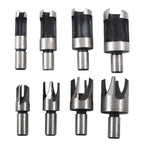High Quality Wood Plug Hole Cutter Dowel Maker Cutting Shank Drill Bit Set 8 Pcs