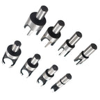 8-Piece Wood Plug Cutter and Dowel Maker Drill Bit Set