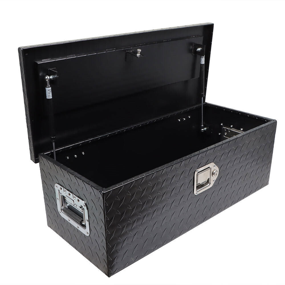 Aluminum Black  Tool Box For Pickup Trailer Truck Storage 30 Inch
