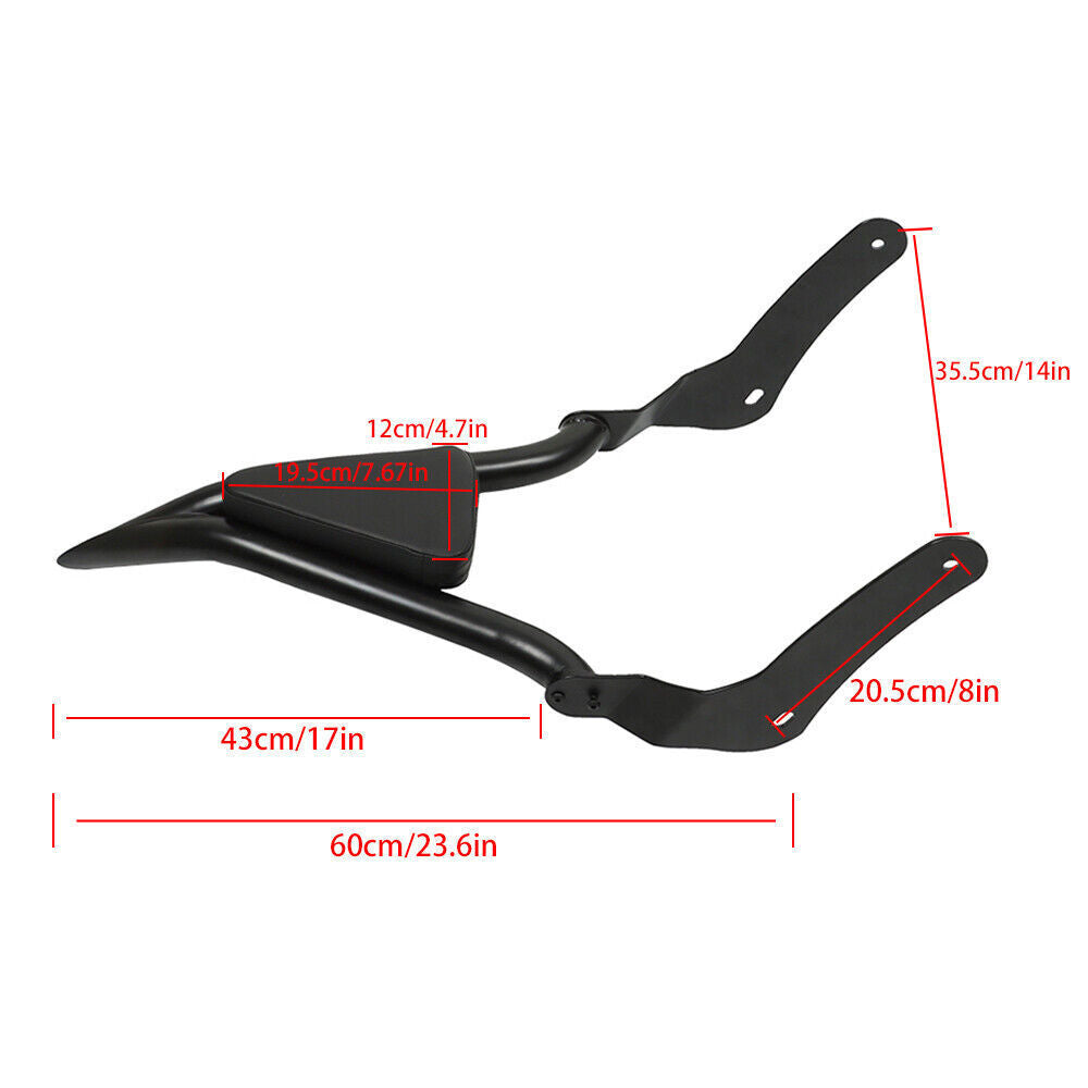 Rear Backrest Sissy Bar W/Pad For Honda Rebel 300 500 CMX300 CMX500 2017-2022