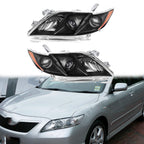 Right+Left Headlight For 2007-2009 Toyota Camry Projector Assembly Black