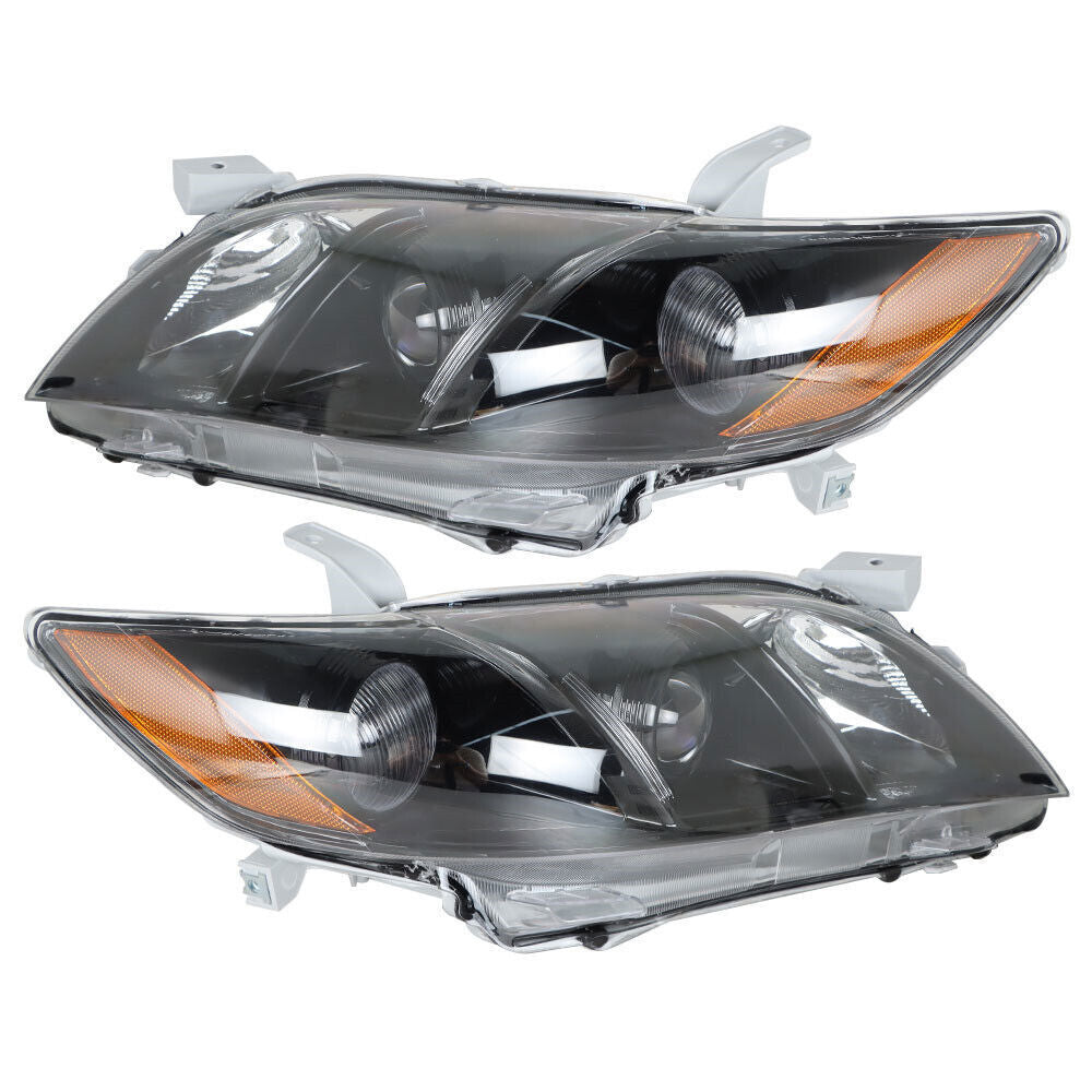 Right+Left Headlight For 2007-2009 Toyota Camry Projector Assembly Black