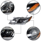 Right+Left Headlight For 2007-2009 Toyota Camry Projector Assembly Black