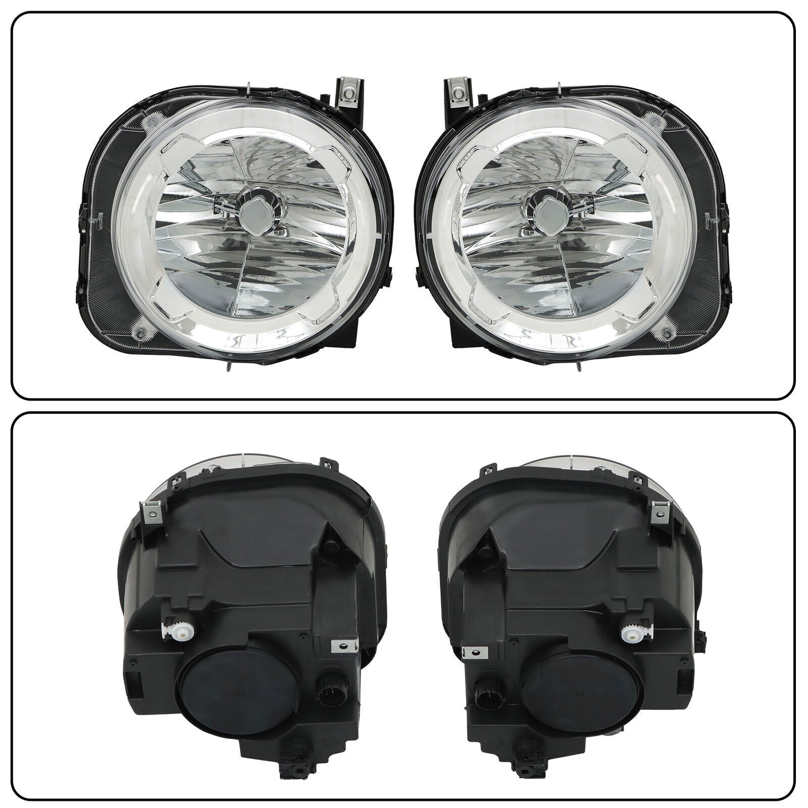 Right+Left Headlights For 2015-2018 Jeep Renegade Projector Halogen Type