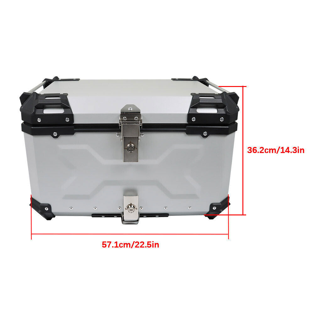65L Motorcycle Trunk Tour Tail Box Scooter Waterproof Luggage Storage Top Case