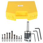 2" Boring Head (7/8-20) With MT2 Shank and 9Pcs 1/2" Shank Boring Bar Set