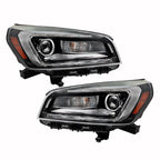 Right+Left Side Headlight For 2013-2016 GMC Acadia Halogen+LED Headlamp