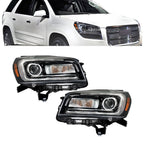 Right+Left Side Headlight For 2013-2016 GMC Acadia Halogen+LED Headlamp