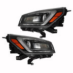 Right+Left Side Headlight For 2013-2016 GMC Acadia Halogen+LED Headlamp