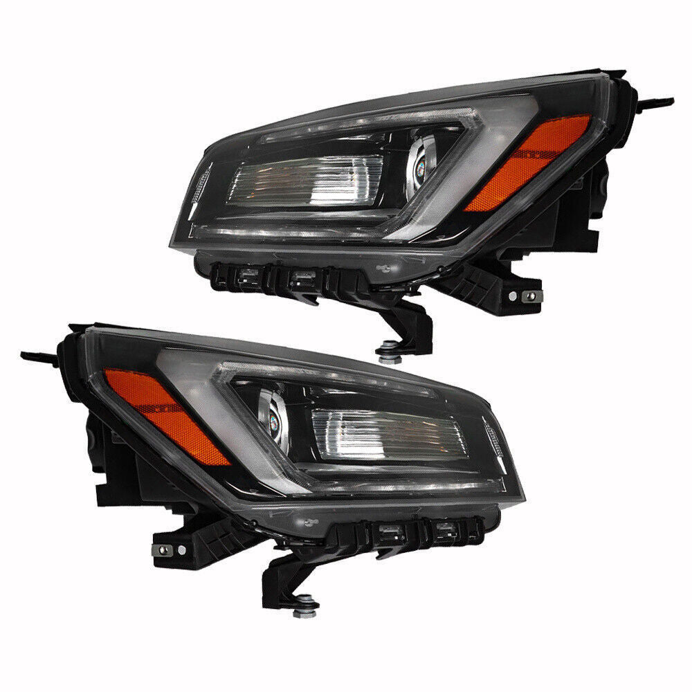Right+Left Side Headlight For 2013-2016 GMC Acadia Halogen+LED Headlamp