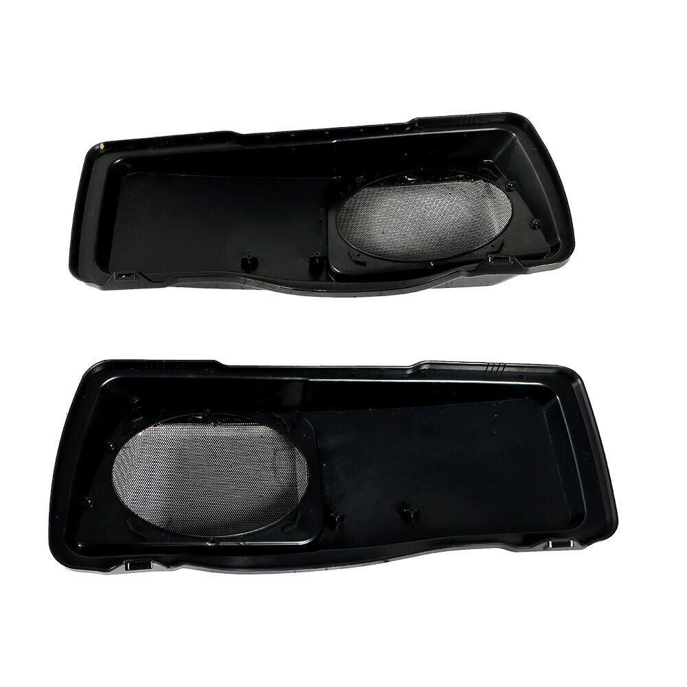 For 1994-2013 Touring Saddlebags Pair 6×9" Speaker Lids Vivid Black CVO Style