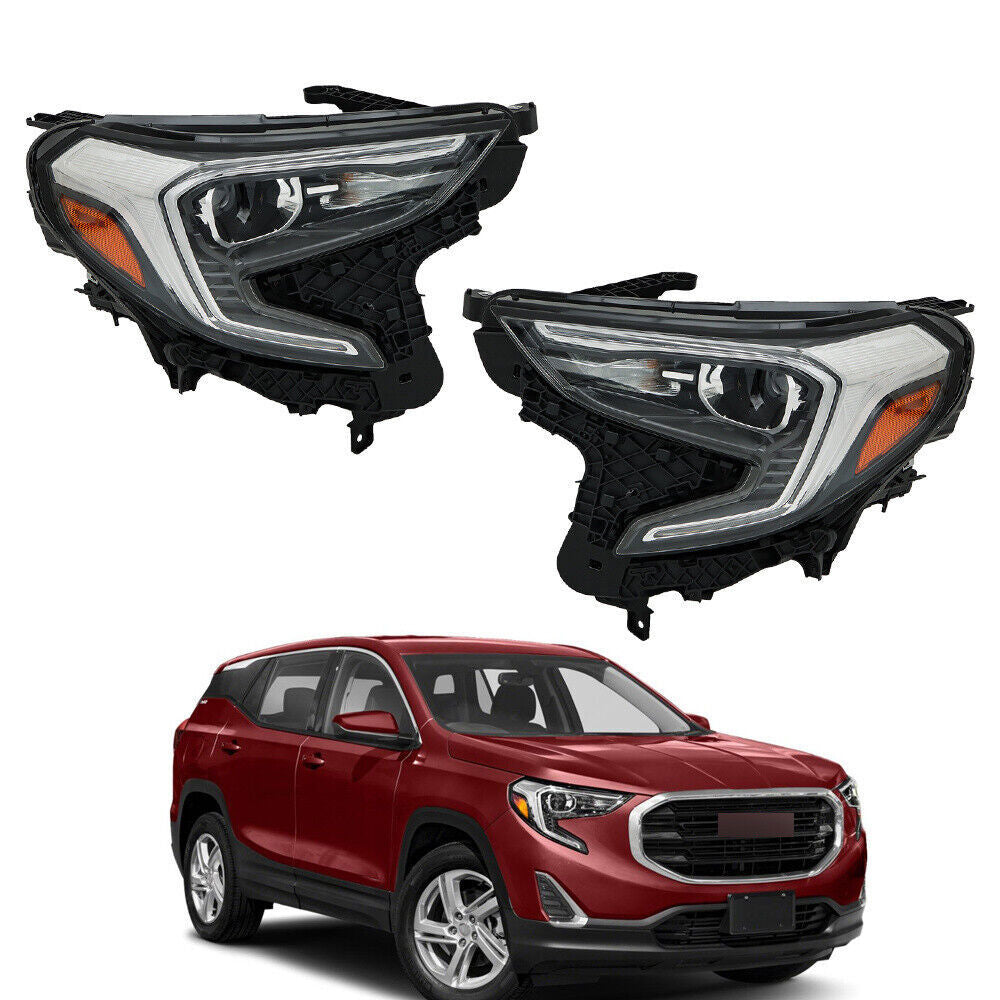 Passenger&Driver HID Headlight Assembly For 2018-2021 GMC Terrain Clear