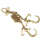 V-Chain Bridle w/ 8" Medium J Hooks, T- Hook & J-Hook w/Grab Hooks 5/16''x3' G70