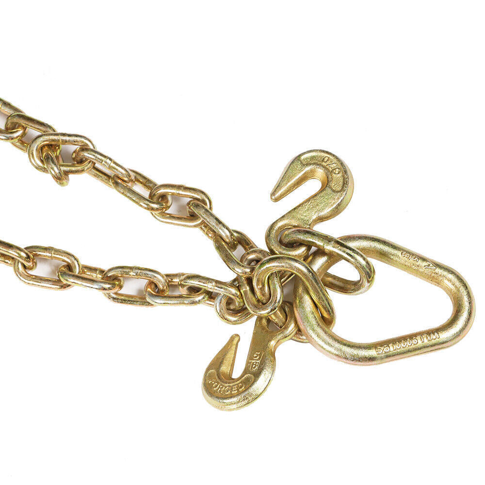V-Chain Bridle w/ 8" Medium J Hooks, T- Hook & J-Hook w/Grab Hooks 5/16''x3' G70