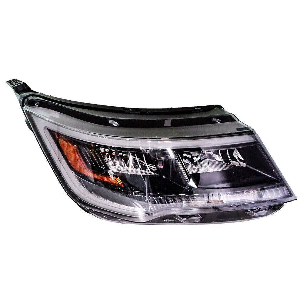 Right Headlight For 16-18 Ford Explorer Sport Halogen W/LED DRL Halogen