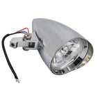 Motorcycle Chrome Visor Headlight For Bobber Chopper Dyna 12V